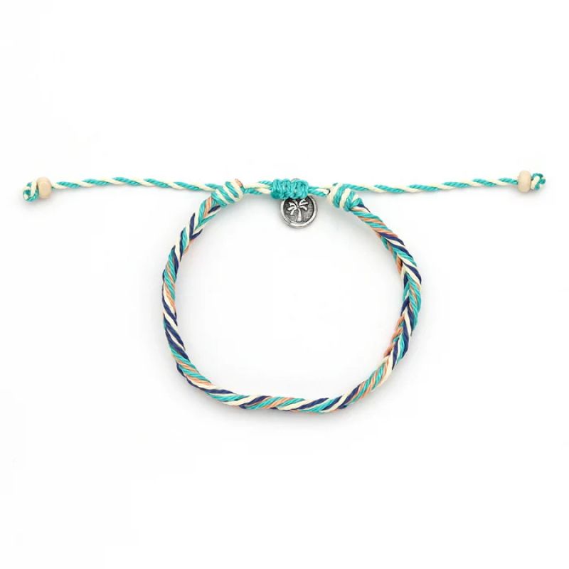 Hand braided adjustable bracelet