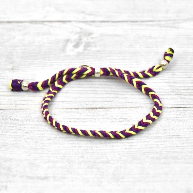 Plaited fabric bracelet