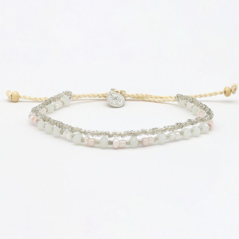 Doubled style beaded bracelet