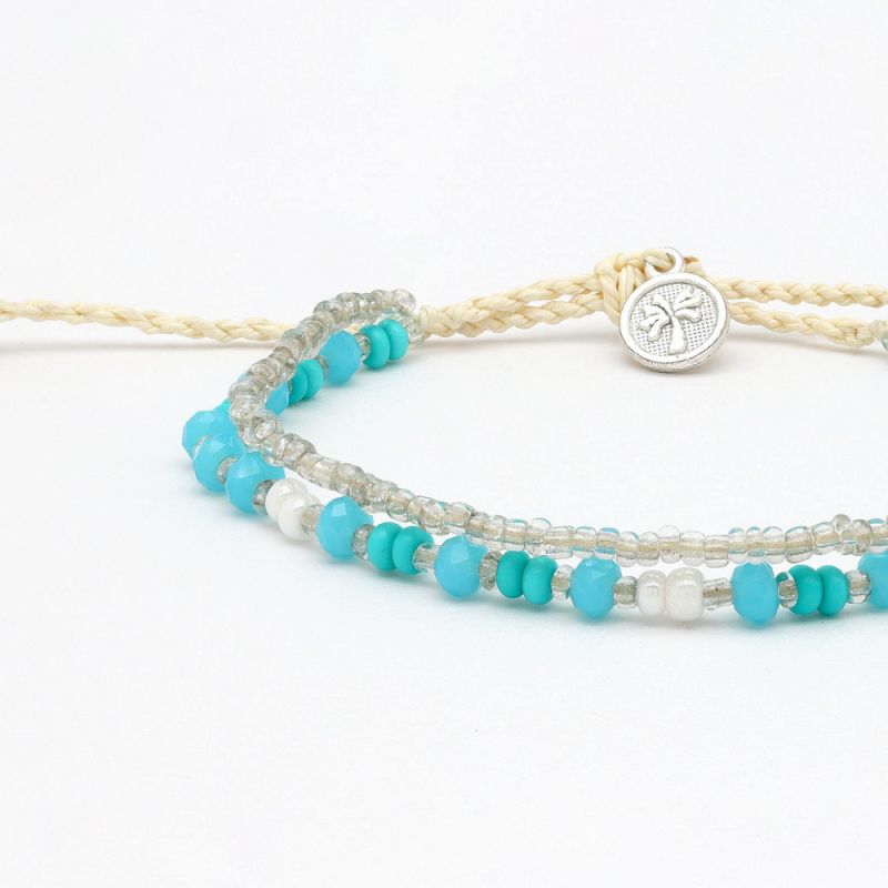 Doubled style beaded bracelet