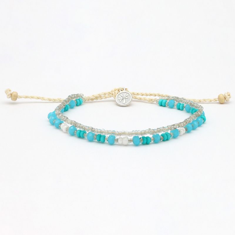 Doubled style beaded bracelet