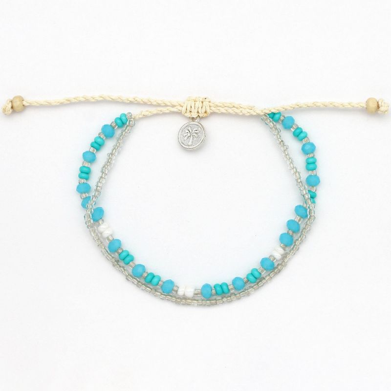 Doubled style beaded bracelet