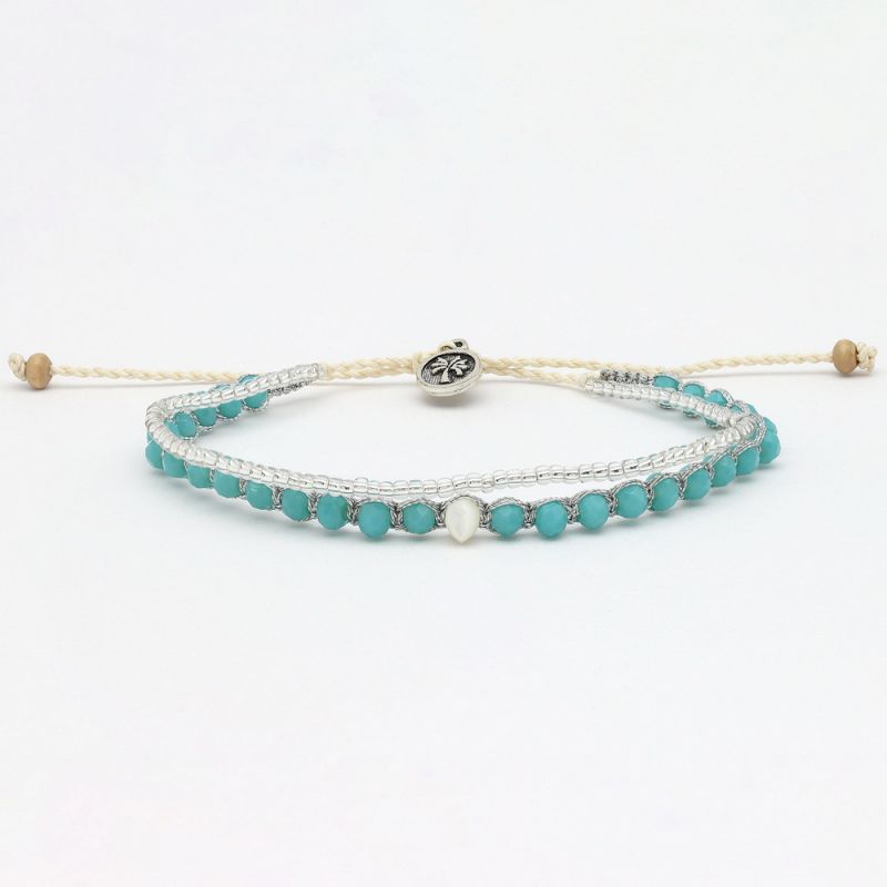 Doubled style beaded bracelet