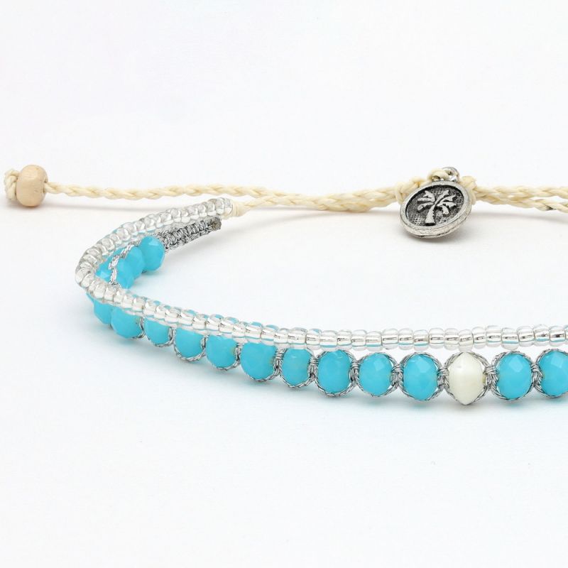 Doubled style beaded bracelet