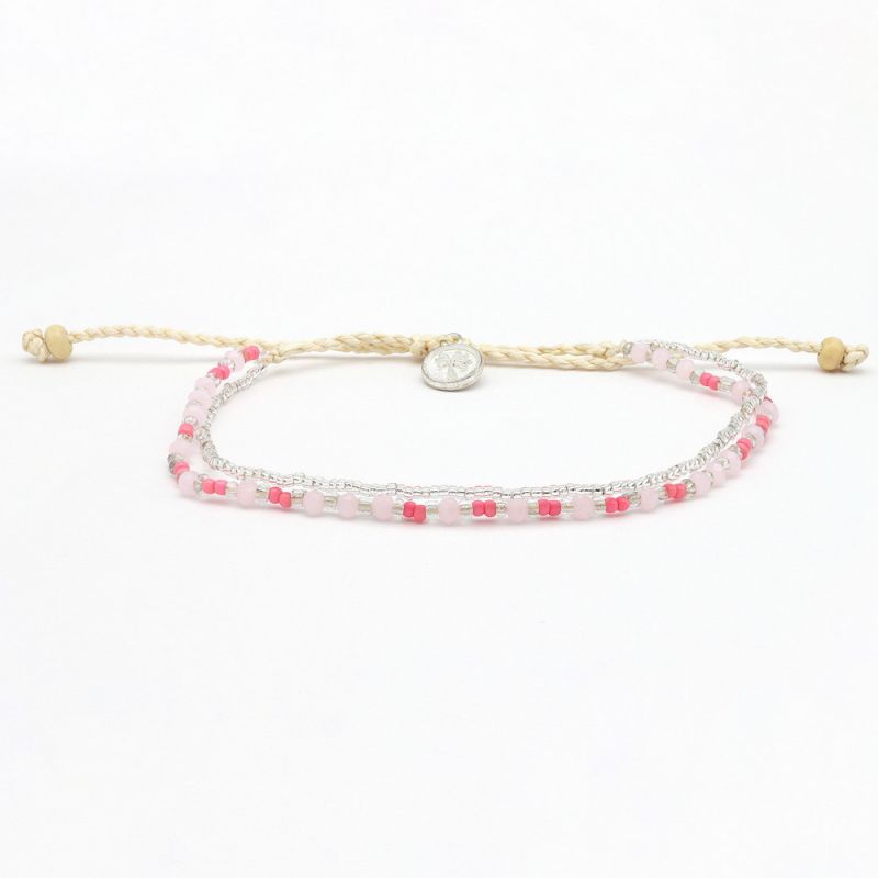 Doubled style beaded bracelet