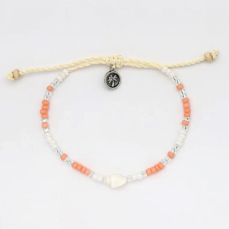 Bead and shell bracelet