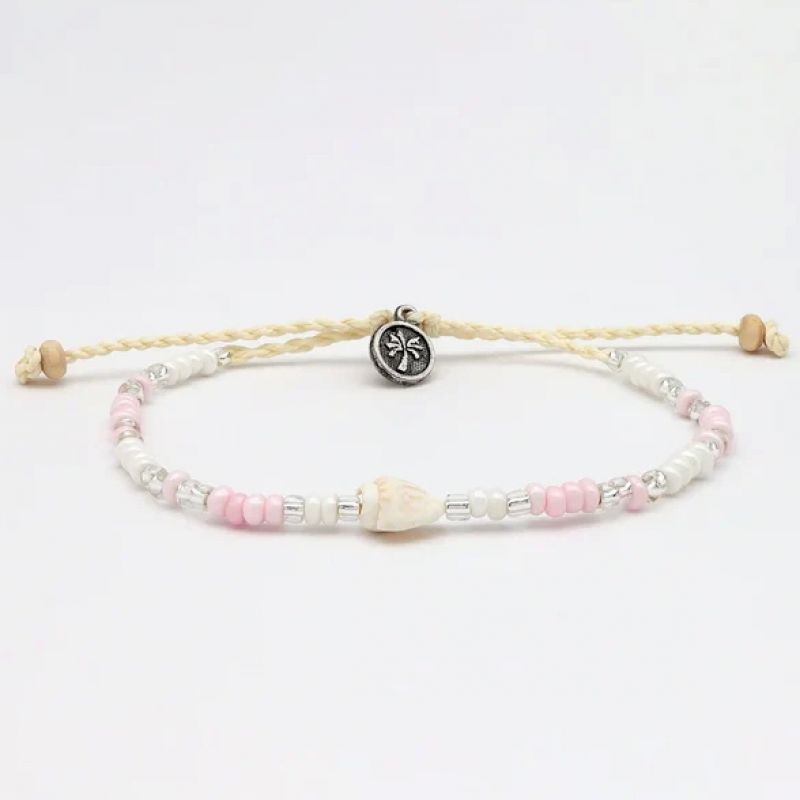 Bead and shell bracelet