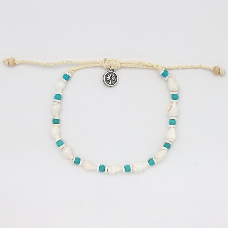 Bead and shell bracelet