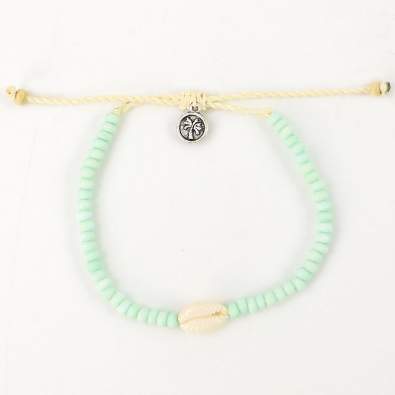 Bead and shell bracelet