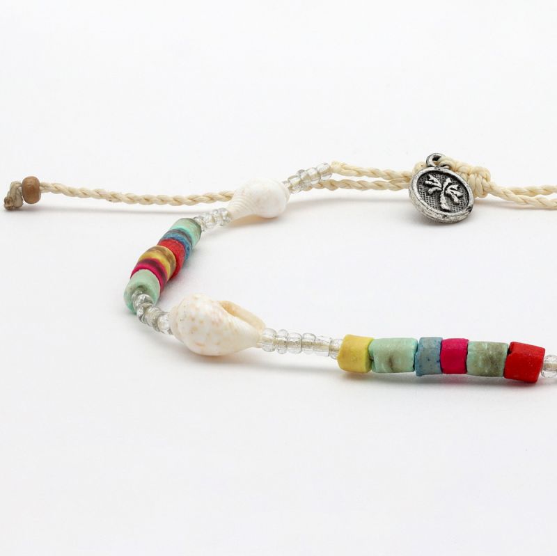 Bead and shell bracelet