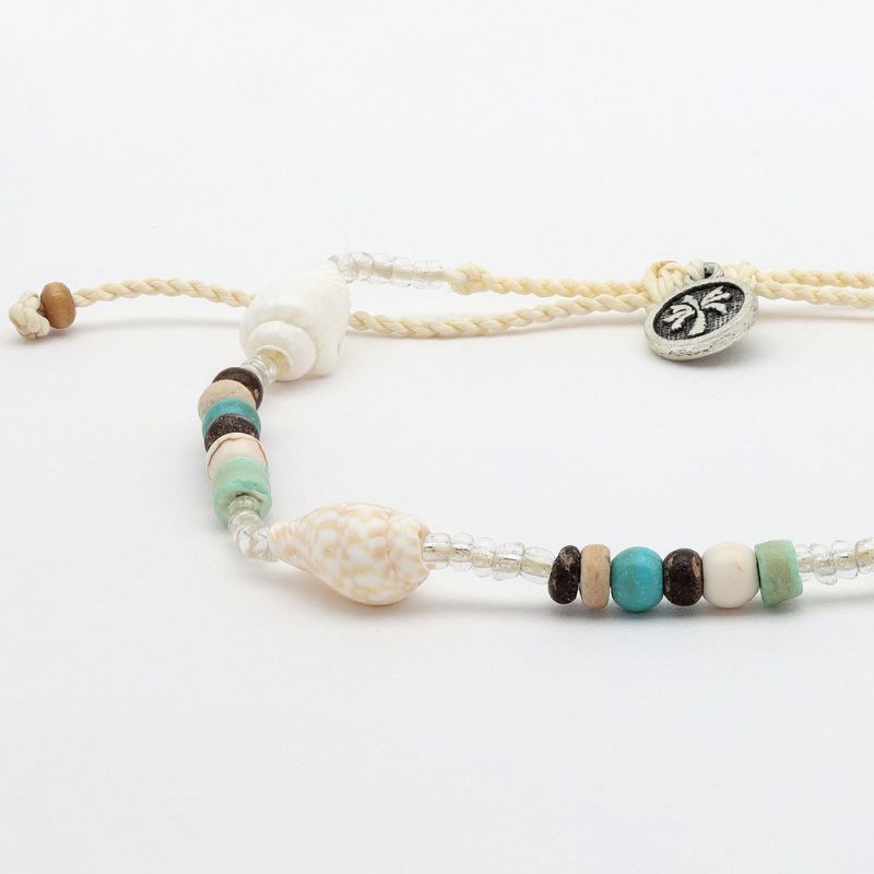 Bead and shell bracelet