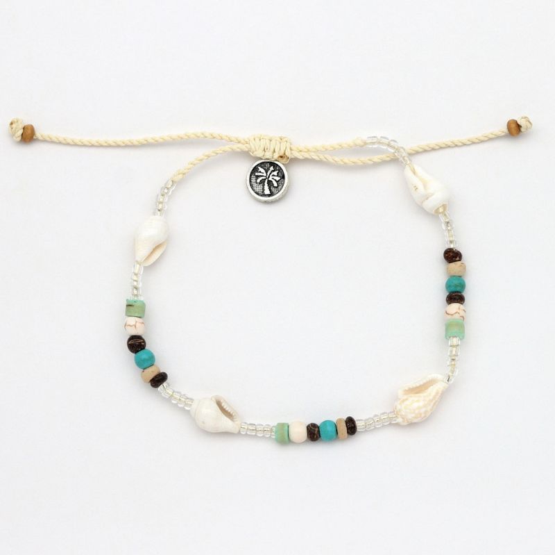 Bead and shell bracelet