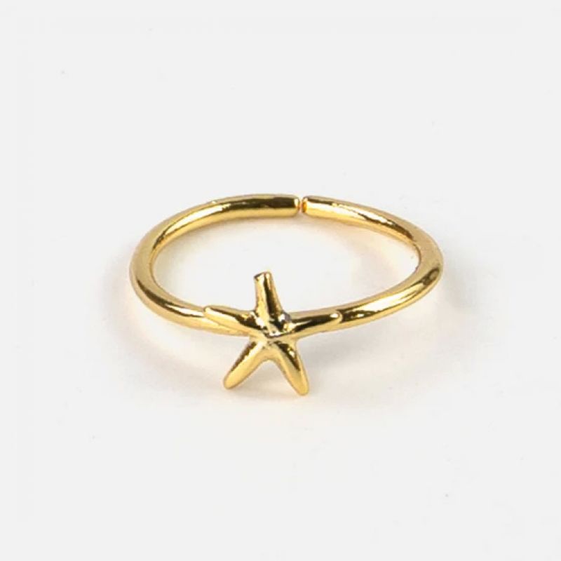 Δακτυλίδι αστερίας - χρυσό