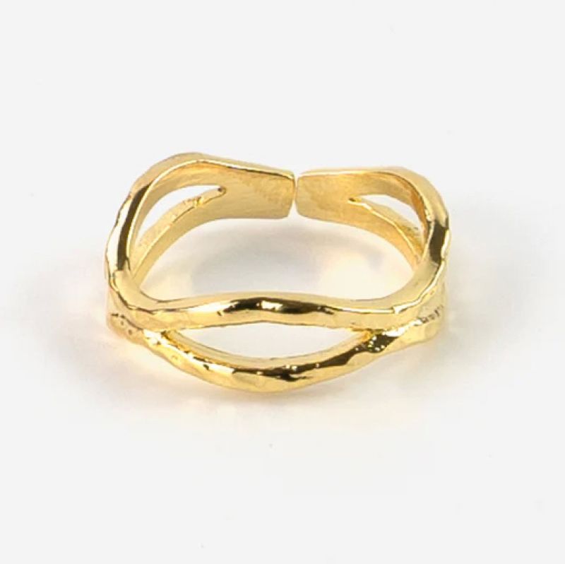 Δακτυλίδι κύμα - χρυσό