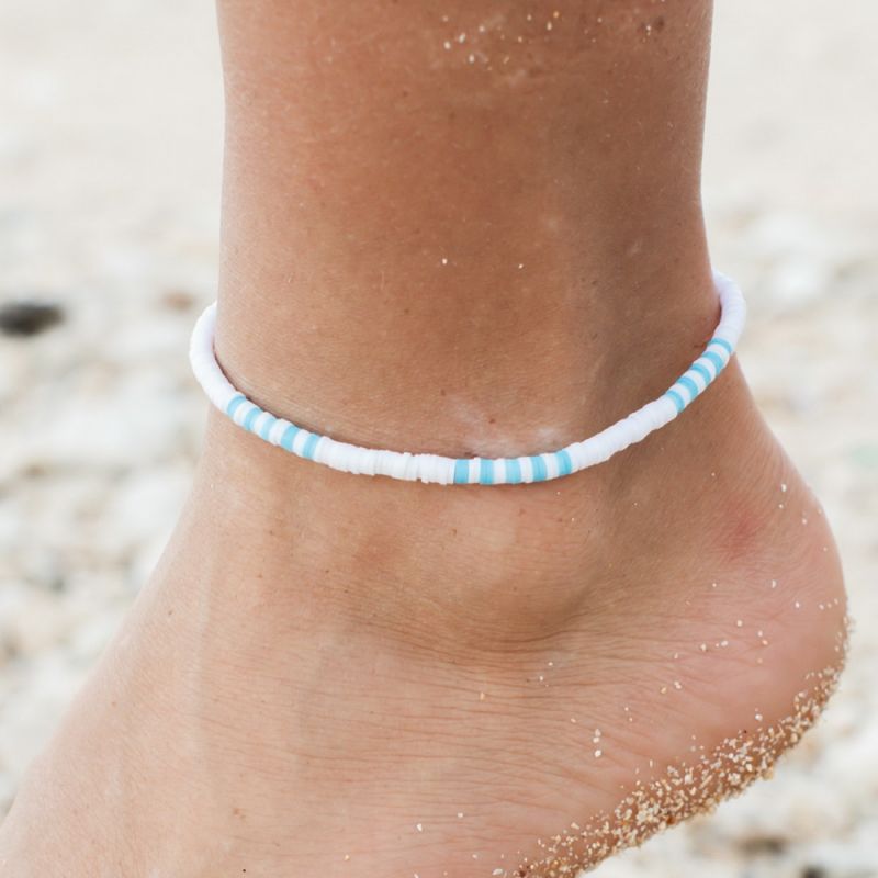 Clay disc anklet