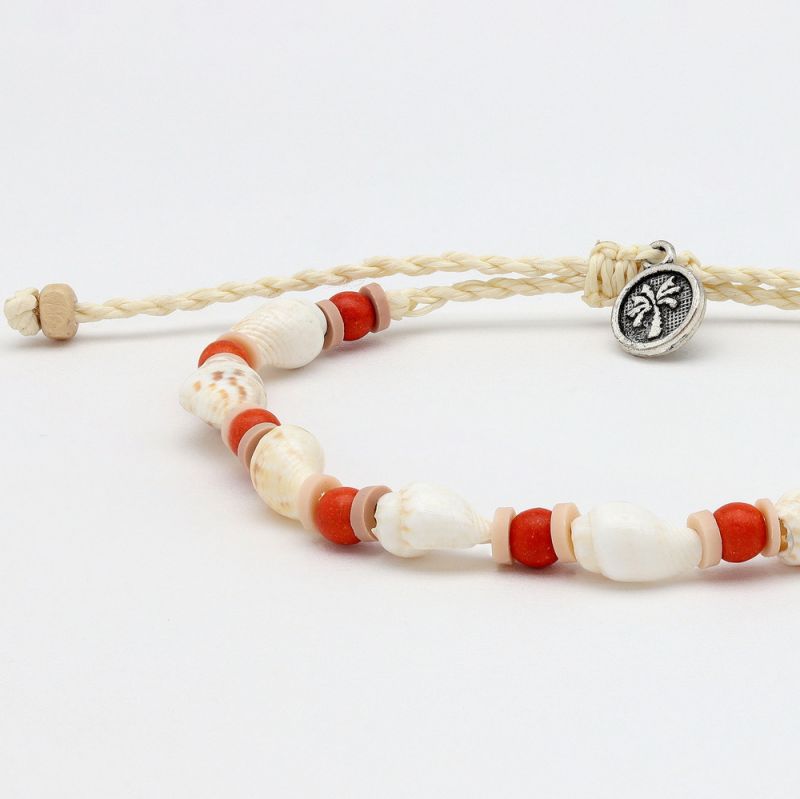 Bead and shell anklet