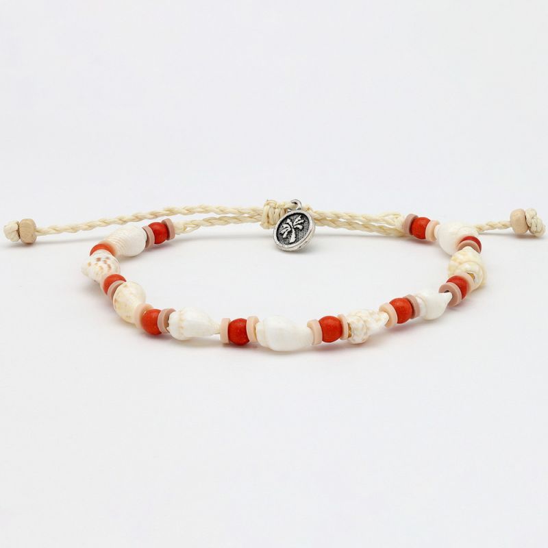 Bead and shell anklet