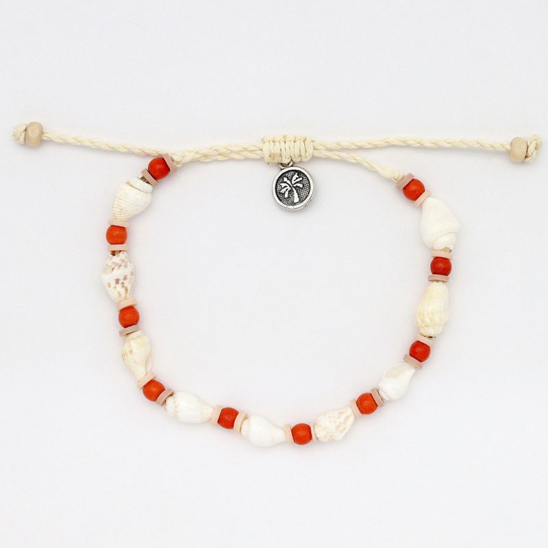 Bead and shell anklet