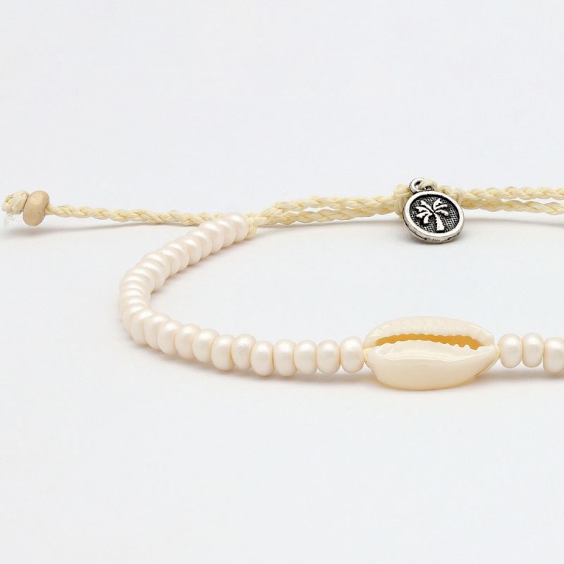 Bead and shell anklet