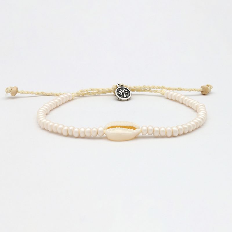 Bead and shell anklet