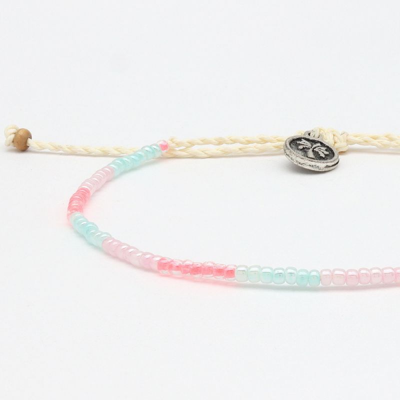 Adjustable beaded anklet