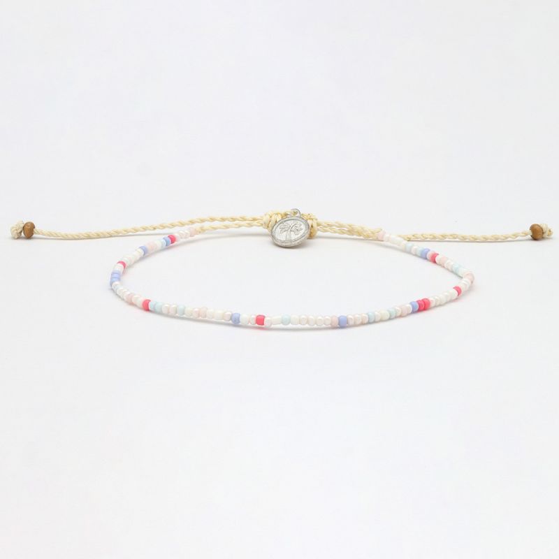 Adjustable beaded anklet