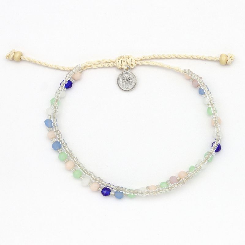 Doubled style beaded anklet