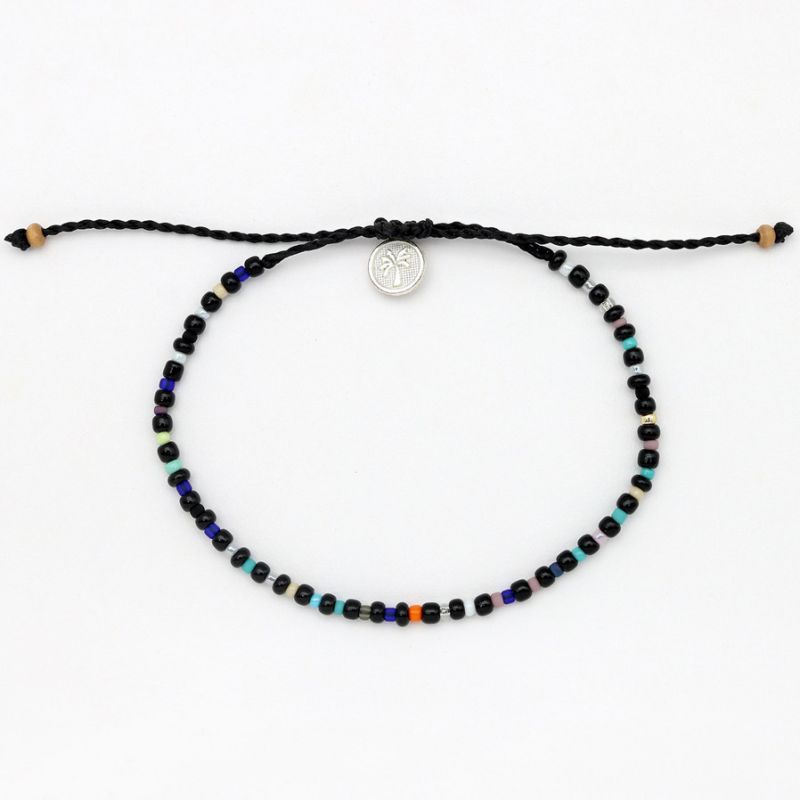 Adjustable beaded anklet