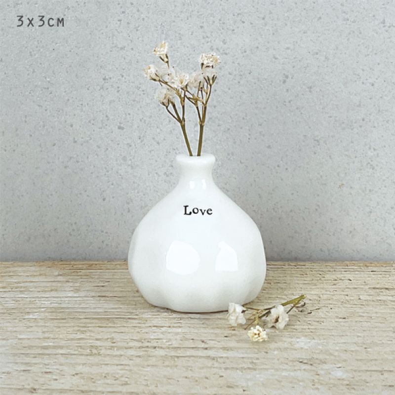 Sml porcelain vase-Love