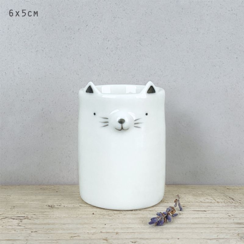 Round animal pot-Cat