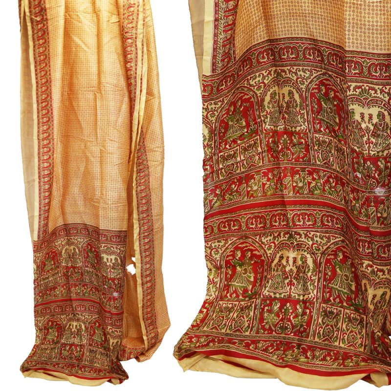 Silk sari approx 5m asst'd