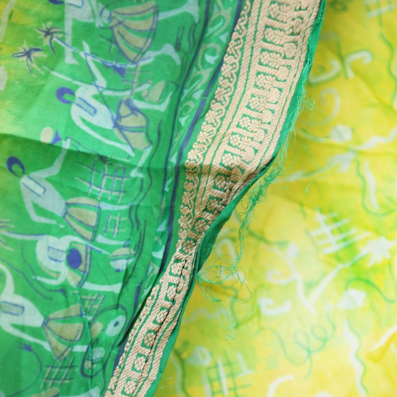 Old rayon sari approx 5m asst'd