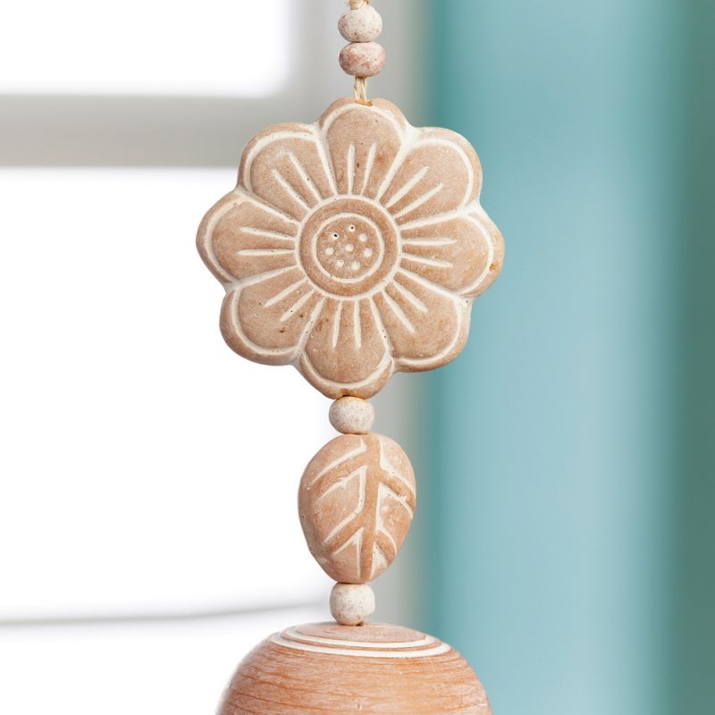 Terracotta Wind Chime - Flower