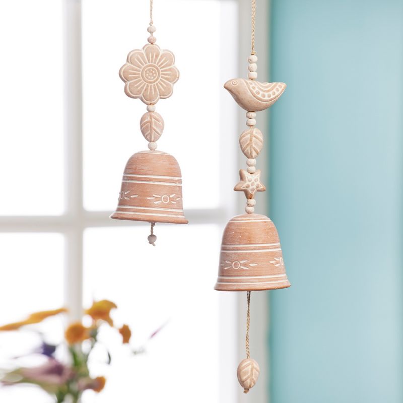 Terracotta Wind Chime - Flower