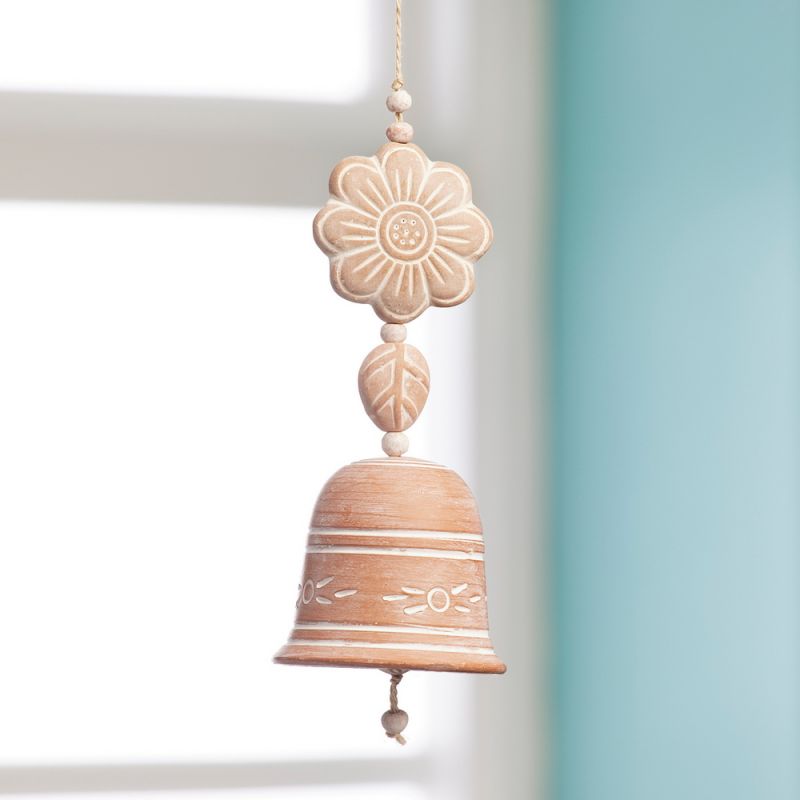 Terracotta Wind Chime - Flower