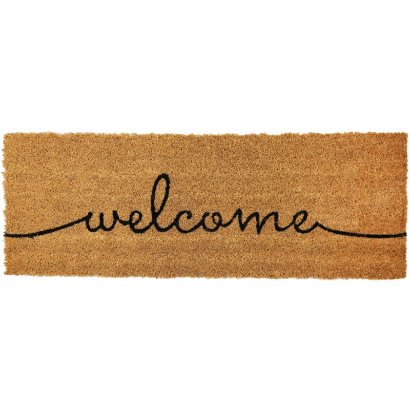 Mat Welcome coco 28x78x1.5cm - Natural/Black