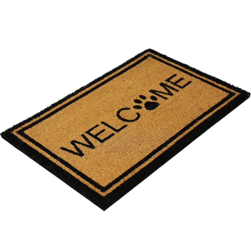 Mat Welcome coco 38x58x1.5cm-Natural/Black