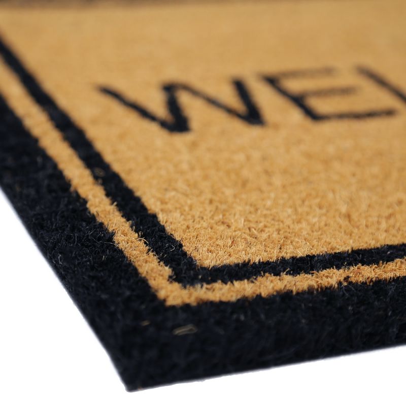 Mat Welcome coco 38x58x1.5cm-Natural/Black