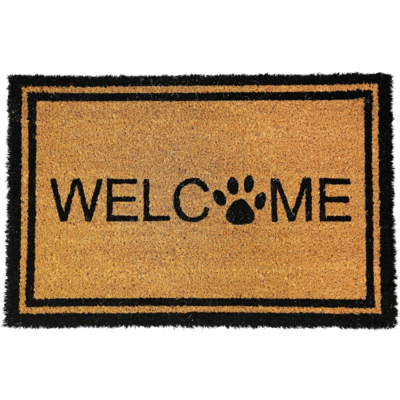 Mat Welcome coco 38x58x1.5cm-Natural/Black