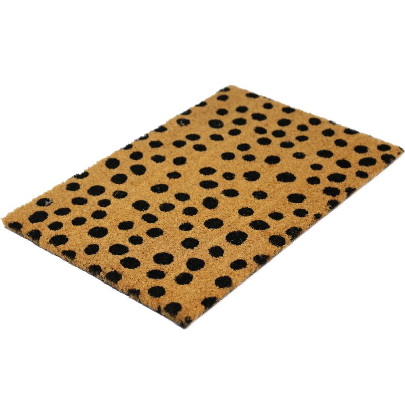 Mat dots coco 38x58x1.5cm-Natural/Black