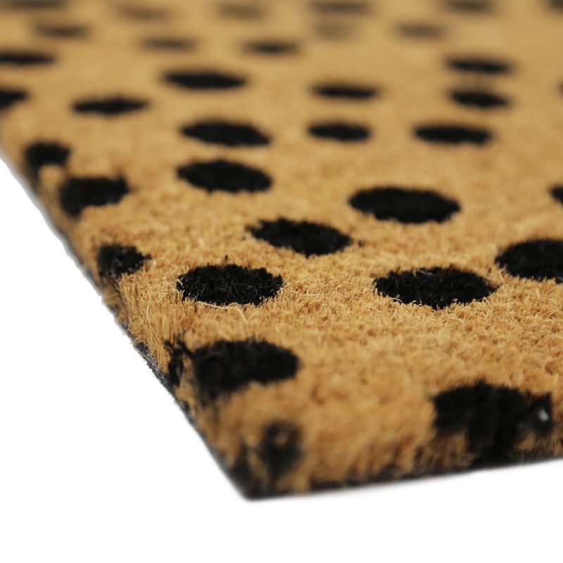 Mat dots coco 38x58x1.5cm-Natural/Black