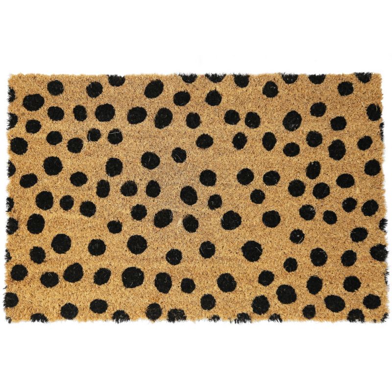 Mat dots coco 38x58x1.5cm-Natural/Black