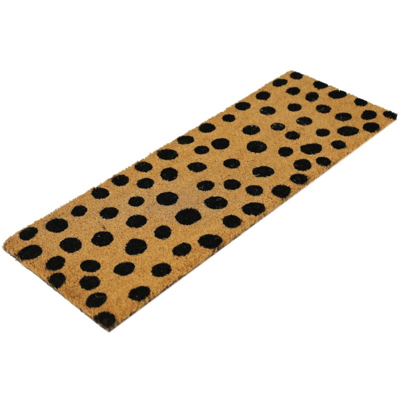 Mat dots coco 28x78x1.5cm - Natural/Black