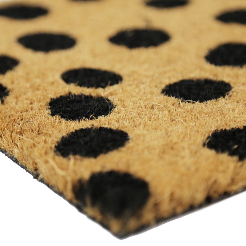 Mat dots coco 28x78x1.5cm - Natural/Black