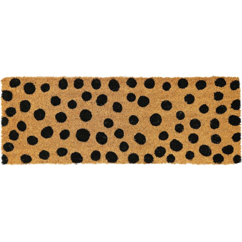 Mat dots coco 28x78x1.5cm - Natural/Black