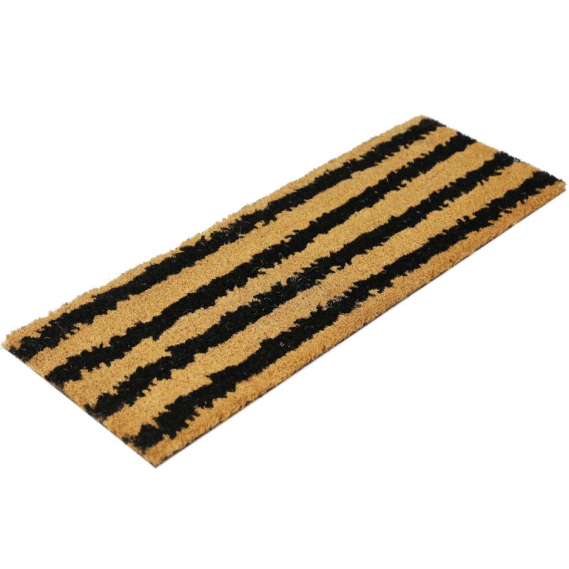 Mat stripes coco 28x78x1.5cm - Natural/Black