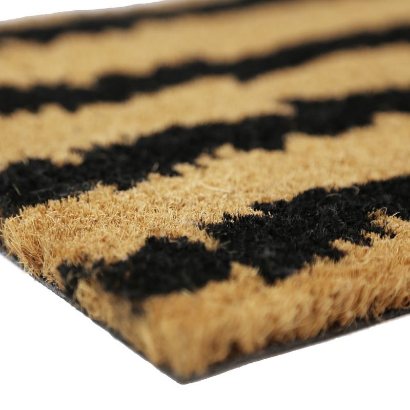 Mat stripes coco 28x78x1.5cm - Natural/Black