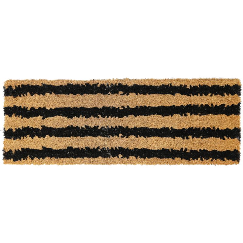 Mat stripes coco 28x78x1.5cm - Natural/Black