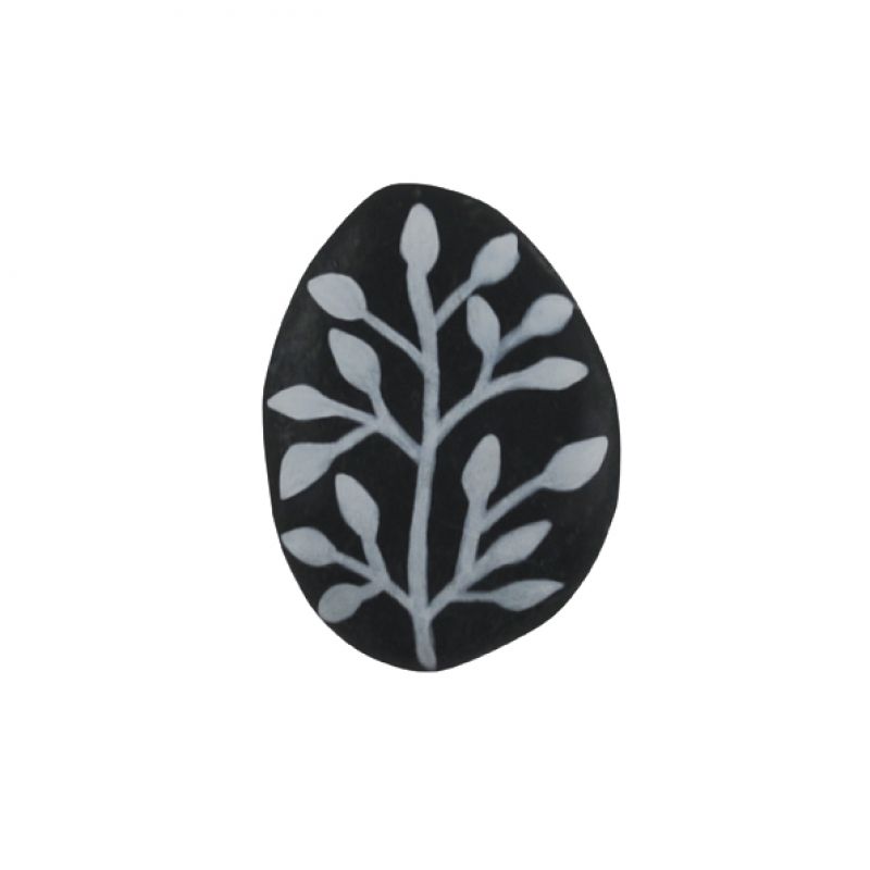 Pebble grey- Twig with leaves