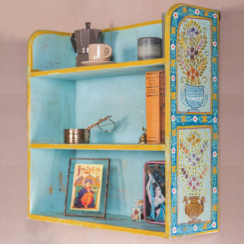 Kanchana Wall Shelf Unit Hand Painted